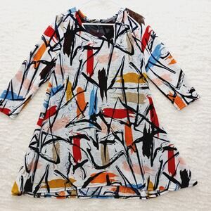 Blouse Tunic Lior Paris Art Teacher Paint Abstract Graffiti Paintstroke Size S
